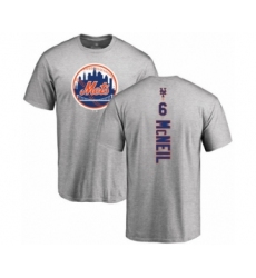 Baseball New York Mets #6 Jeff McNeil Ash Backer T-Shirt