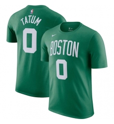 Men's Boston Celtics #0 Jayson Tatum Green Name & Number T-Shirt
