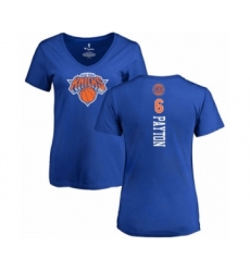 Basketball Women's New York Knicks #6 Elfrid Payton Royal Blue Backer T-Shirt