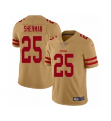 Youth San Francisco 49ers #25 Richard Sherman Limited Gold Inverted Legend Football Jersey