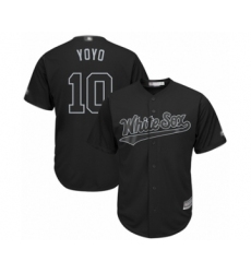Men's Chicago White Sox #10 Yoan Moncada  Yoyo  Authentic Black 2019 Players Weekend Baseball Jersey