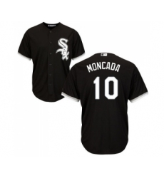Youth Majestic Chicago White Sox #10 Yoan Moncada Replica Black Alternate Home Cool Base MLB Jerseys