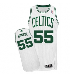 Men's Adidas Boston Celtics #55 Greg Monroe Authentic White Home NBA Jersey