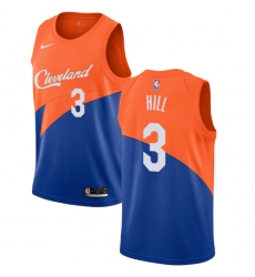 Women's Nike Cleveland Cavaliers #3 George Hill Swingman Blue NBA Jersey - City Edition