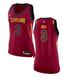 Women's Nike Cleveland Cavaliers #3 George Hill Swingman Maroon NBA Jersey - Icon Edition