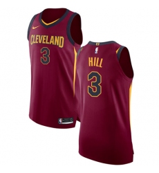 Youth Nike Cleveland Cavaliers #3 George Hill Authentic Maroon NBA Jersey - Icon Edition