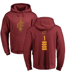 NBA Nike Cleveland Cavaliers #1 Rodney Hood Maroon Backer Pullover Hoodie