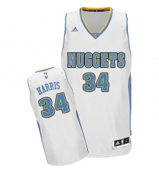 Men's Adidas Denver Nuggets #34 Devin Harris Swingman White Home NBA Jersey