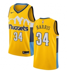 Youth Nike Denver Nuggets #34 Devin Harris Authentic Gold Alternate NBA Jersey Statement Edition