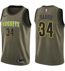 Youth Nike Denver Nuggets #34 Devin Harris Swingman Green Salute to Service NBA Jersey