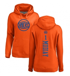 NBA Women's Nike New York Knicks #1 Emmanuel Mudiay Orange One Color Backer Pullover Hoodie