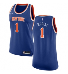 Women's Nike New York Knicks #1 Emmanuel Mudiay Swingman Royal Blue NBA Jersey - Icon Edition