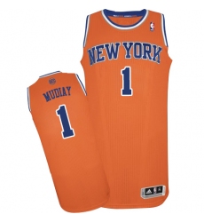 Youth Adidas New York Knicks #1 Emmanuel Mudiay Authentic Orange Alternate NBA Jersey