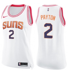 Women's Nike Phoenix Suns #2 Elfrid Payton Swingman White/Pink Fashion NBA Jersey