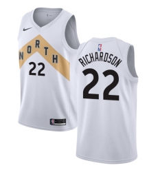 Men's Nike Toronto Raptors #22 Malachi Richardson Swingman White NBA Jersey - City Edition