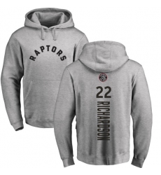 NBA Nike Toronto Raptors #22 Malachi Richardson Ash Backer Pullover Hoodie