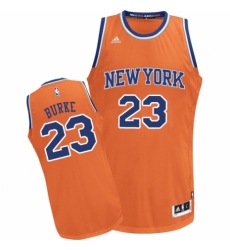 Men's Adidas New York Knicks #23 Trey Burke Swingman Orange Alternate NBA Jersey