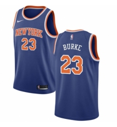 Men's Nike New York Knicks #23 Trey Burke Swingman Royal Blue NBA Jersey - Icon Edition