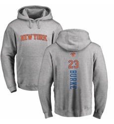 NBA Nike New York Knicks #23 Trey Burke Ash Backer Pullover Hoodie