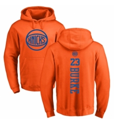 NBA Nike New York Knicks #23 Trey Burke Orange One Color Backer Pullover Hoodie