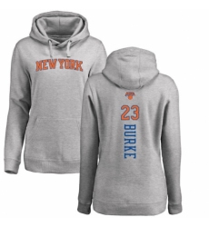 NBA Women's Nike New York Knicks #23 Trey Burke Ash Backer Pullover Hoodie