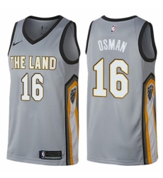 Women's Nike Cleveland Cavaliers #16 Cedi Osman Swingman Gray NBA Jersey - City Edition