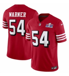 Men's San Francisco 49ers #54 Fred Warner New Red 2023 F U S E Vapor Untouchable Limited Stitched Football 2024 Super Bowl LVIII Jersey