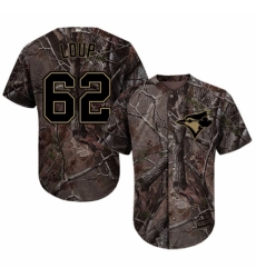 Men's Majestic Toronto Blue Jays #62 Aaron Loup Authentic Camo Realtree Collection Flex Base MLB Jersey