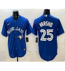 Men's Toronto Blue Jays #25 Daulton Varsho Blue Cool Base Jersey