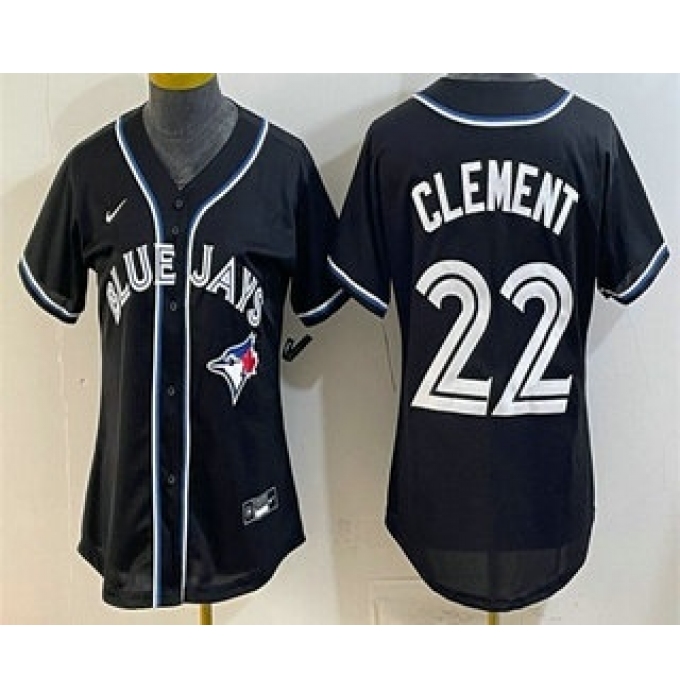 Youth Toronto Blue Jays #22 Ernie Clement 2026 Black Fashion Cool Base Jersey
