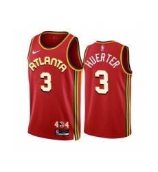 Men's Atlanta Hawks #3 Kevin Huerter 2022-23 Red Icon Edition Stitched Jersey