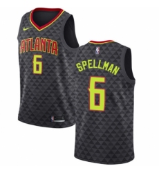 Women's Nike Atlanta Hawks #6 Omari Spellman Swingman Black NBA Jersey - Icon Edition