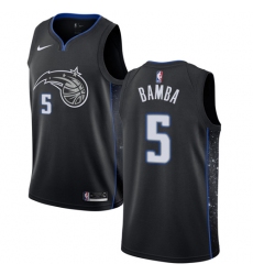 Men's Nike Orlando Magic #5 Mohamed Bamba Swingman Black NBA Jersey - City Edition