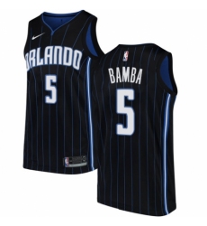 Women's Nike Orlando Magic #5 Mohamed Bamba Authentic Black NBA Jersey Statement Edition