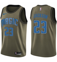 Youth Nike Orlando Magic #23 Justin Jackson Swingman Green Salute to Service NBA Jersey
