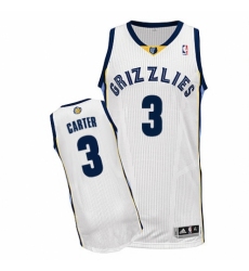 Men's Adidas Memphis Grizzlies #3 Jevon Carter Authentic White Home NBA Jersey