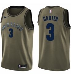 Youth Nike Memphis Grizzlies #3 Jevon Carter Swingman Green Salute to Service NBA Jersey