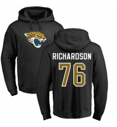 NFL Nike Jacksonville Jaguars #76 Will Richardson Black Name & Number Logo Pullover Hoodie