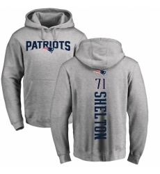 NFL Nike New England Patriots #71 Danny Shelton Ash Backer Pullover Hoodie