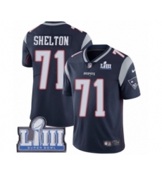 Youth Nike New England Patriots #71 Danny Shelton Navy Blue Team Color Vapor Untouchable Limited Player Super Bowl LIII Bound NFL Jersey