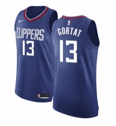 Men's Nike Los Angeles Clippers #13 Marcin Gortat Authentic Blue NBA Jersey - Icon Edition