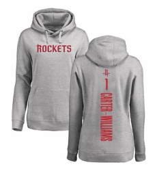 NBA Women's Nike Houston Rockets #1 Michael Carter-Williams Ash Backer Pullover Hoodie