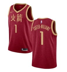 Women's Nike Houston Rockets #1 Michael Carter-Williams Swingman Red NBA Jersey - 2018 19 City Edition