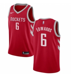 Men's Nike Houston Rockets #6 Vincent Edwards Swingman Red NBA Jersey - Icon Edition