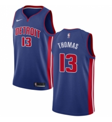 Men's Nike Detroit Pistons #13 Khyri Thomas Swingman Royal Blue NBA Jersey - Icon Edition