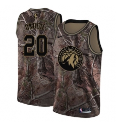 Men's Nike Minnesota Timberwolves #20 Josh Okogie Swingman Camo Realtree Collection NBA Jersey