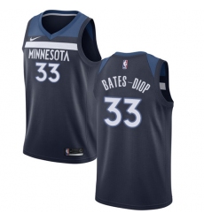 Men's Nike Minnesota Timberwolves #33 Keita Bates-Diop Swingman Navy Blue NBA Jersey - Icon Edition