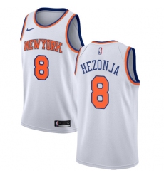 Youth Nike New York Knicks #8 Mario Hezonja Swingman White NBA Jersey - Association Edition