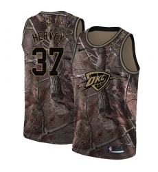 Men's Nike Oklahoma City Thunder #37 Kevin Hervey Swingman Camo Realtree Collection NBA Jersey