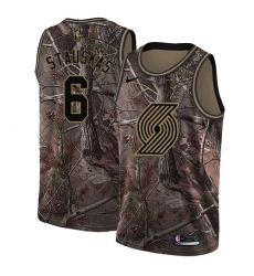Men's Nike Portland Trail Blazers #6 Nik Stauskas Swingman Camo Realtree Collection NBA Jersey